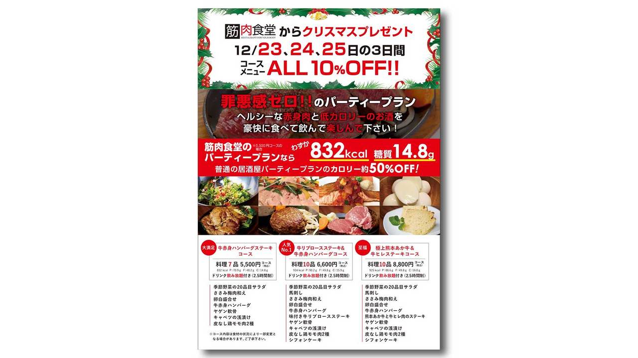 筋肉食堂からのクリスマスプレゼント