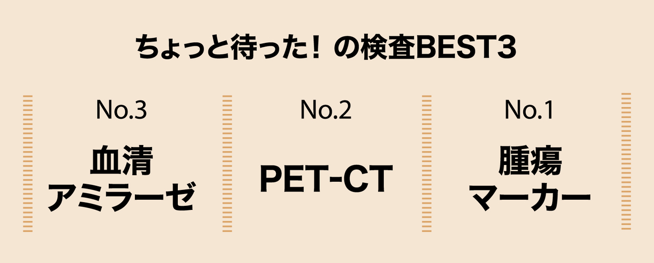 ちょっと待った!の検査BEST3