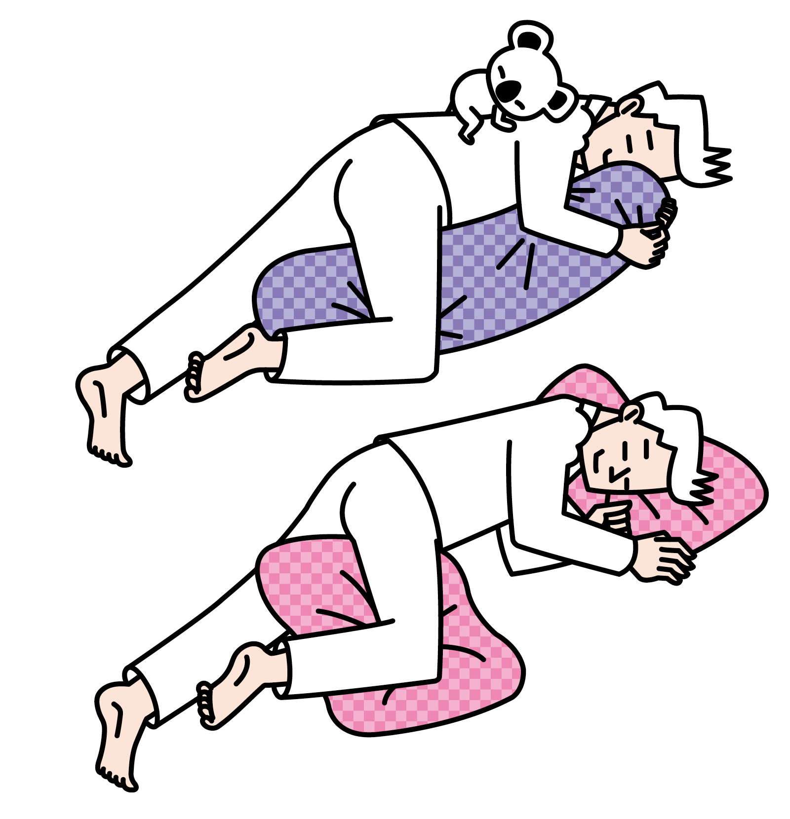 いびきを招く仰向き寝の予防には身近な道具で。