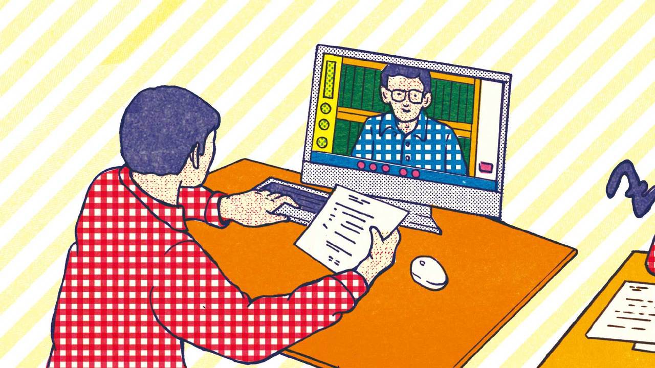 友人と会話して息抜き