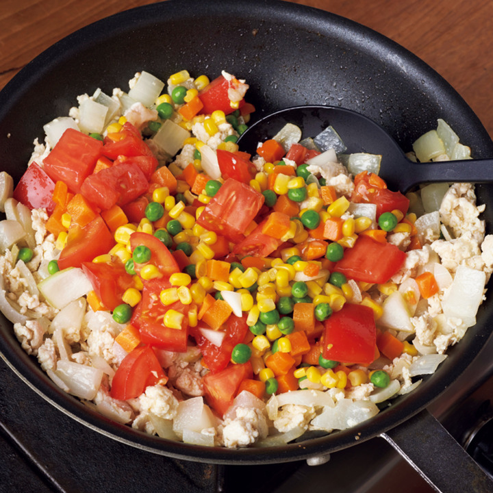 ダイエットレシピ・鶏挽き肉のキーマカレー