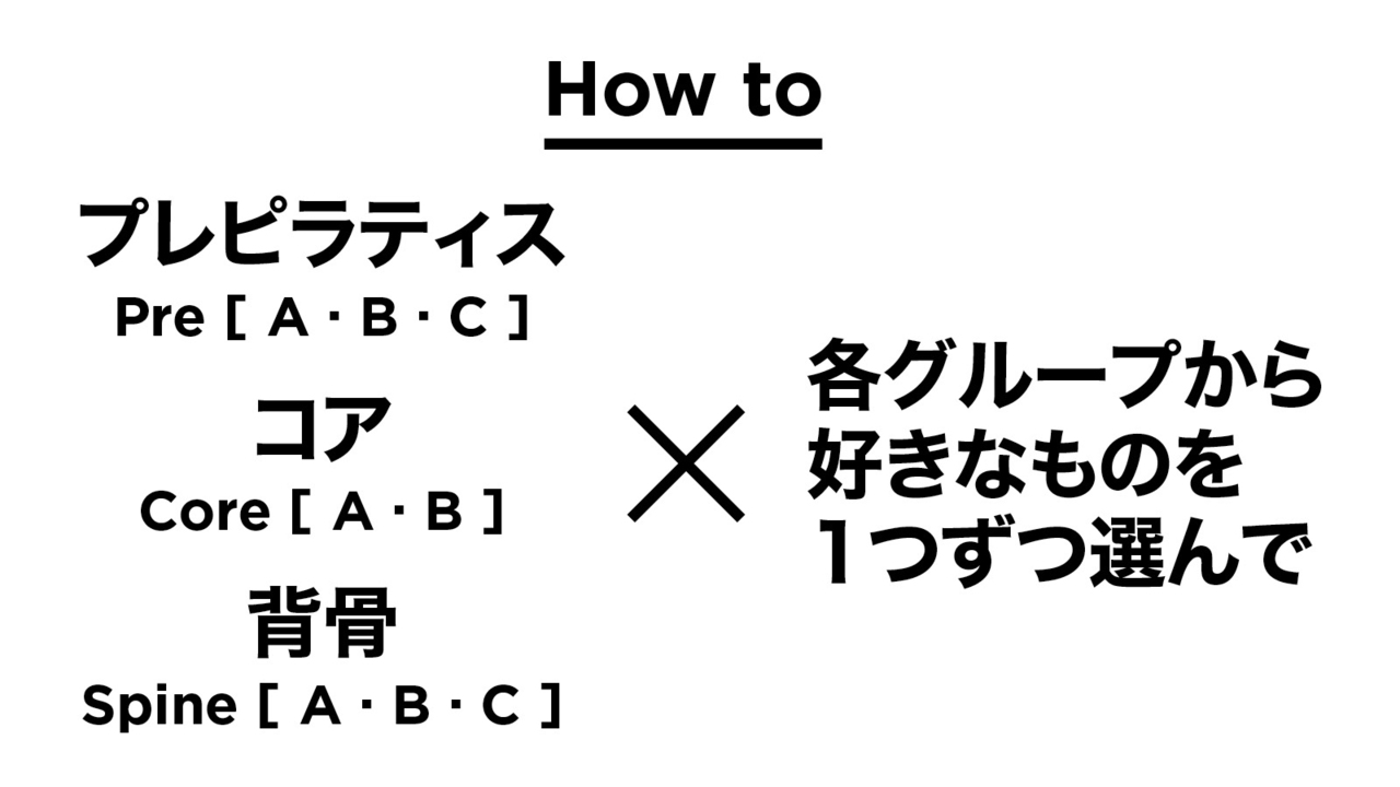 ピラティスのhow to
