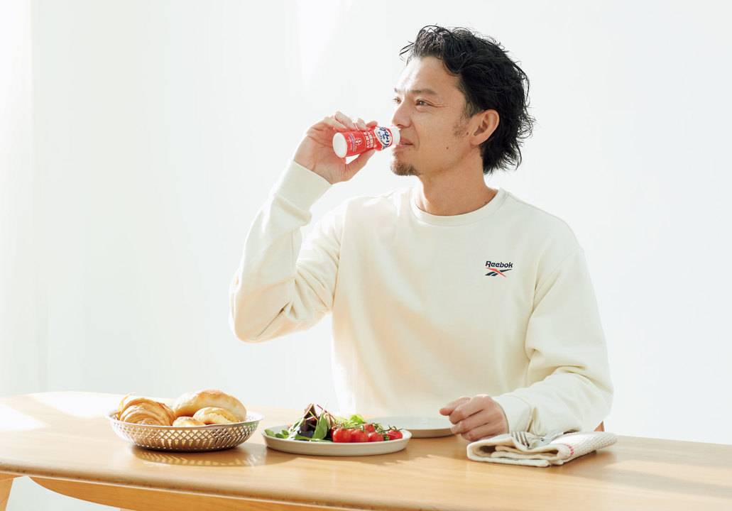 朝食には《恵 megumi ガセリ菌SP株ヨーグルト ドリンクタイプ》