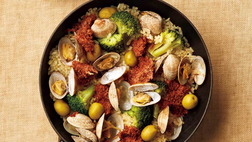 アラシと低脂肪コンビーフのパエリア の レシピ
