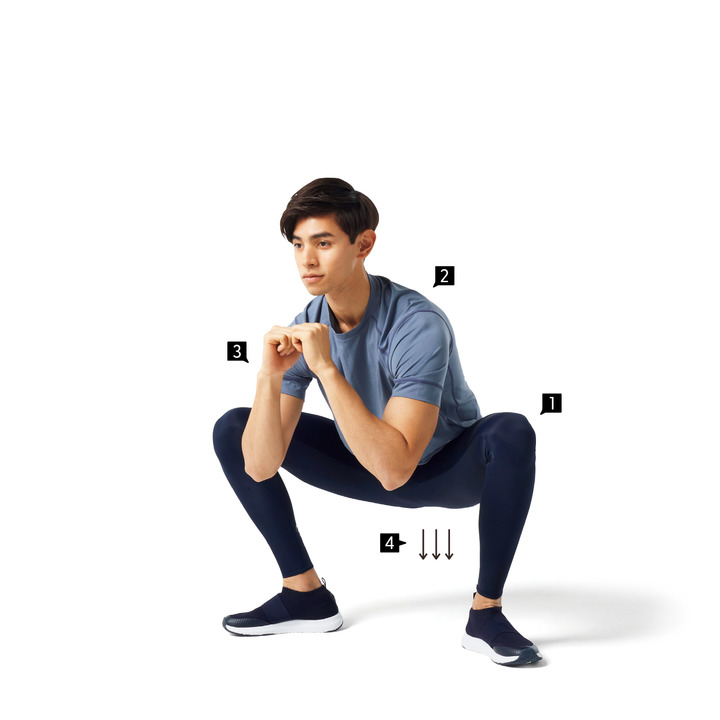 シコスクワットのやり方 その1