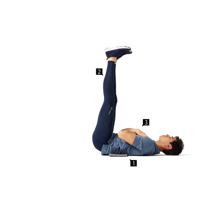 フラットバック・レッグレイズのやり方 その1