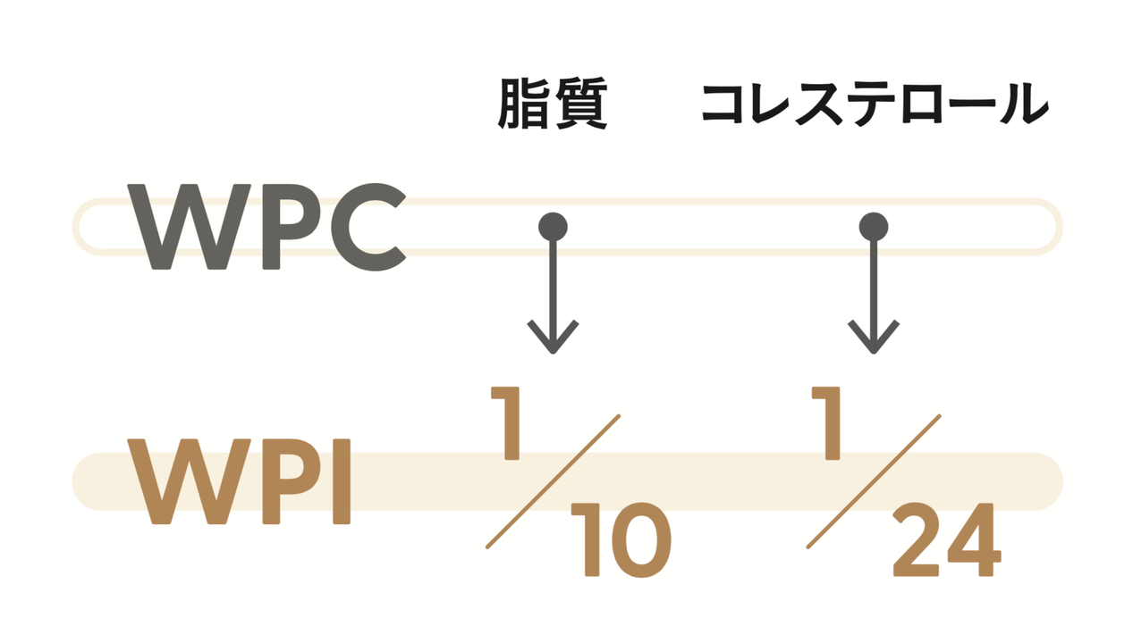 WPIとWPCの精製法での成分の違い