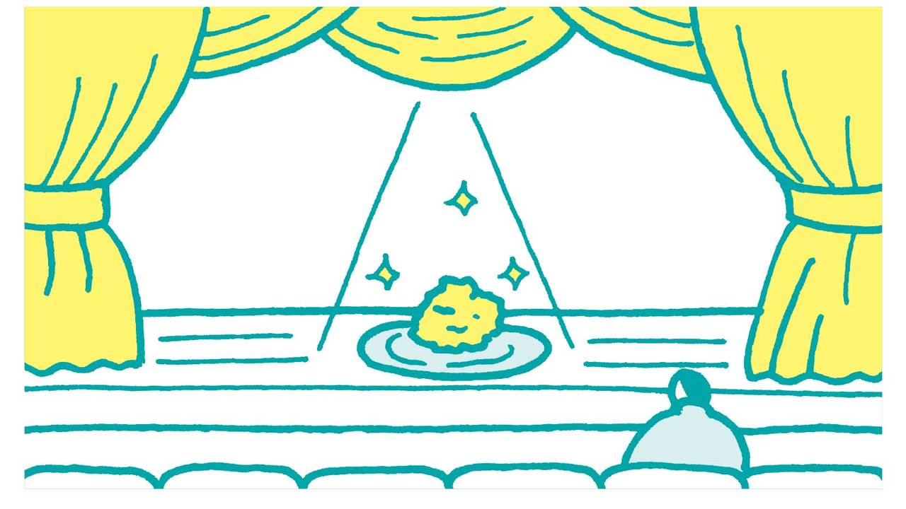 スポットライトを浴びるからあげ