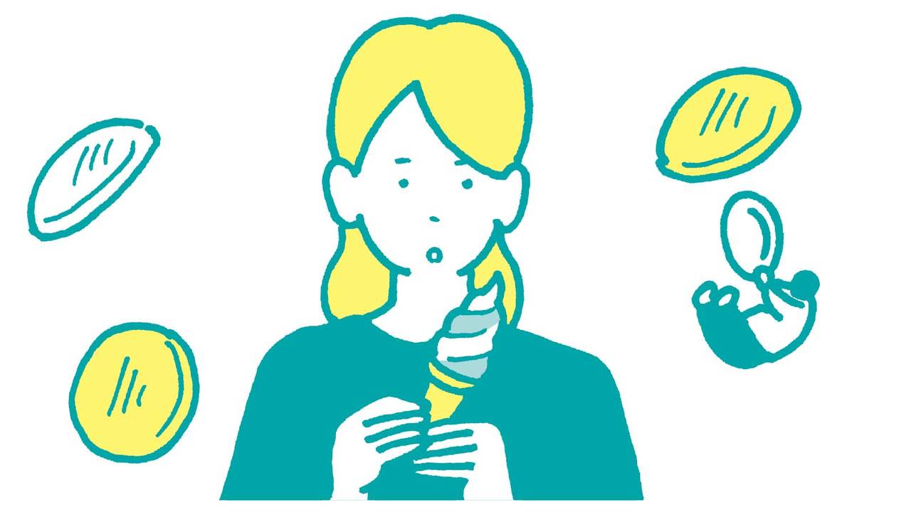 間食を楽しむ女性