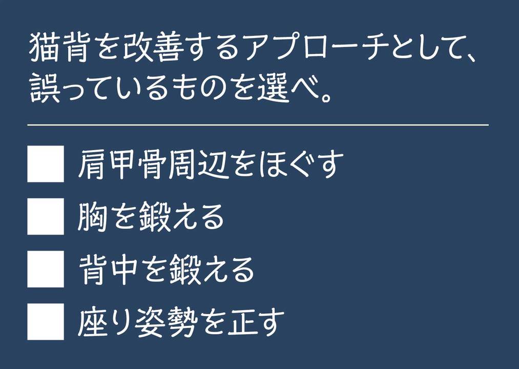 猫背の理由
