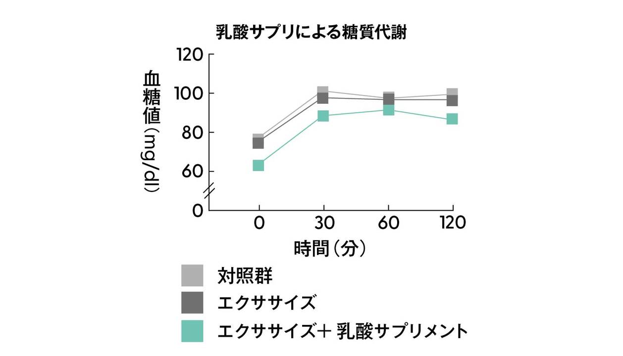 乳酸サプリによる糖質代謝