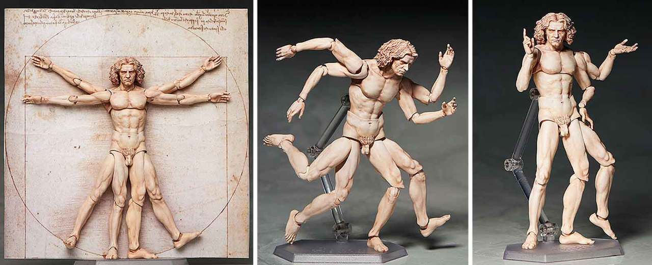 《figma ウィトルウィウス的人体図》のポーズ例
